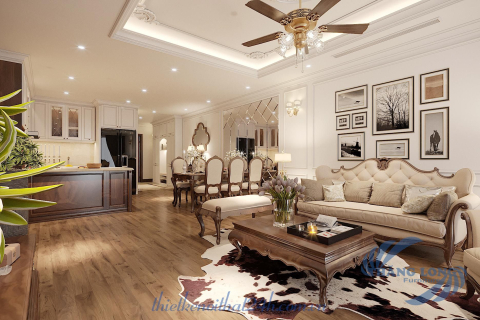 Thiết Kế Căn Hộ Tân Cổ Điển 143m2 Royal City 